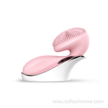 electric silicone face deep cleaning facial cleansing brush